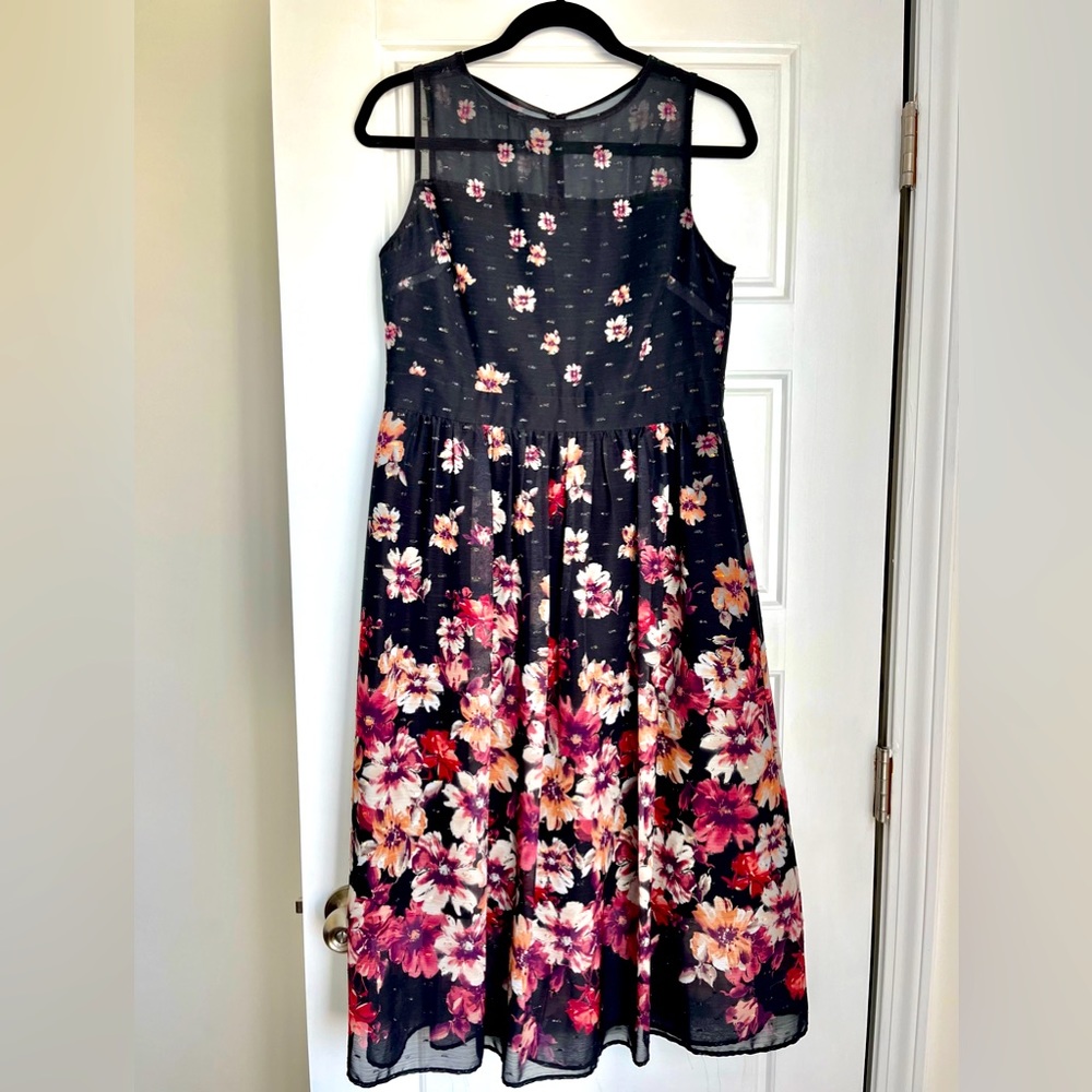 Floral Black Dress